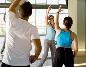 Bild Aerobic im Fitness-studio